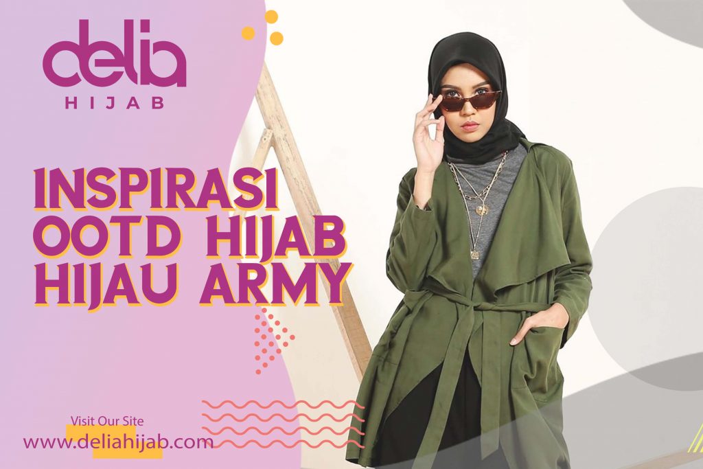 Style Hijab Warna Hijau Army