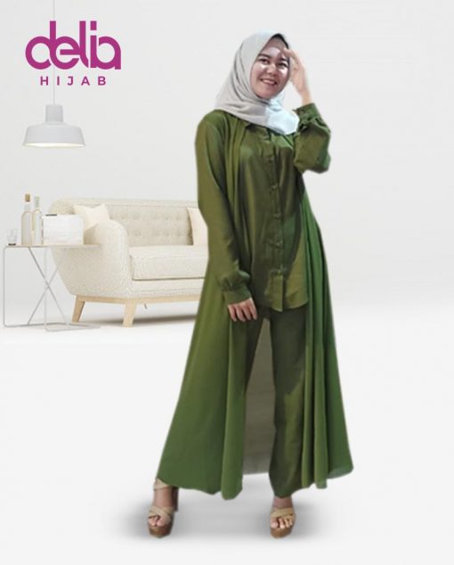 Baju Muslim Casual - Baju Gamis Modern - Baju Gamis Murah dan Cantik - Baju Gamis Model Sekarang - Delia Hijab Sukabumi - Casandra Set - G