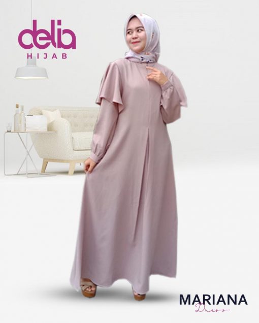 Delia Hijab Sukabumi – Baju Muslim Casual – Baju Muslim Sukabumi – Baju Gamis Modern – Baju Gamis Model Sekarang – Gamis Syari Modis – Baju Gamis Murah dan Cantik - Mariana Dress - P