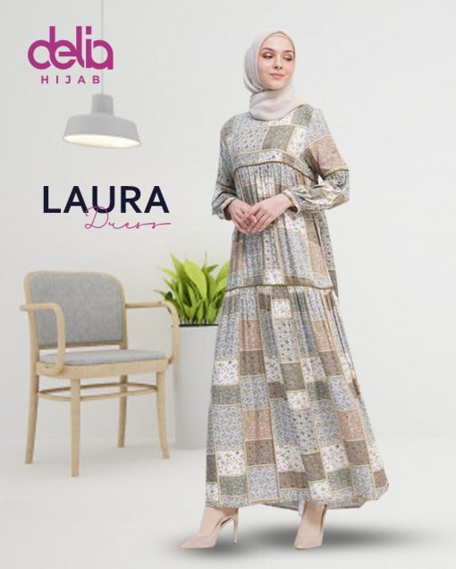 Delia Hijab Sukabumi – Baju Muslim Sukabumi – Baju Gamis Modern – Baju Gamis Model Sekarang – Gamis Syari Modis – Baju Gamis Murah dan Cantik - Laura Dress 2