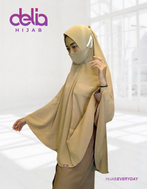 Kerudung Khimar Syar'i Terbaru - Khimar Pet Jumbo - Khimar Delia Hijab 01