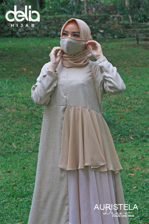 Baju Gamis Model Sekarang - Auristela Dress - Delia Hijab 1
