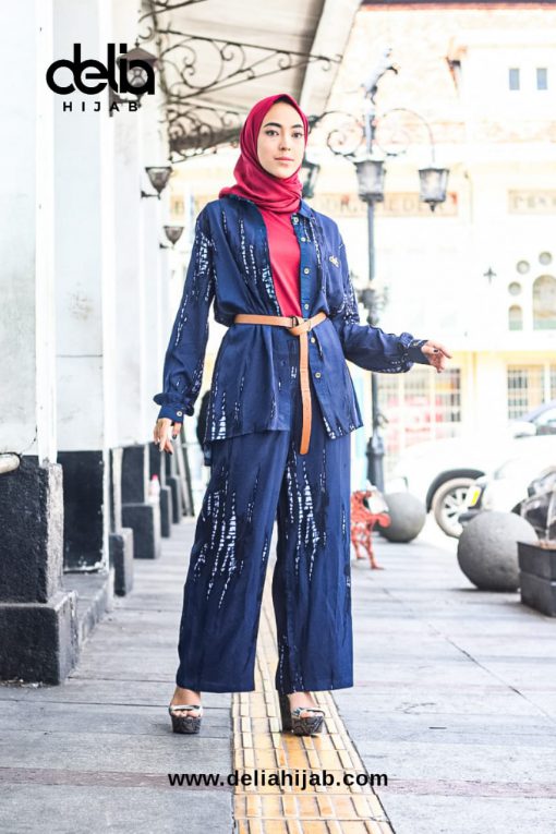 Tie Dye Fashion - Set Blouse Aline - Delia Hijab