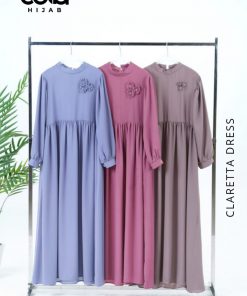 Baju Gamis Modern - Claretta Dress - Delia Hijab