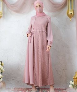 Baju Gamis Renda Kania Dress Delia Hijab