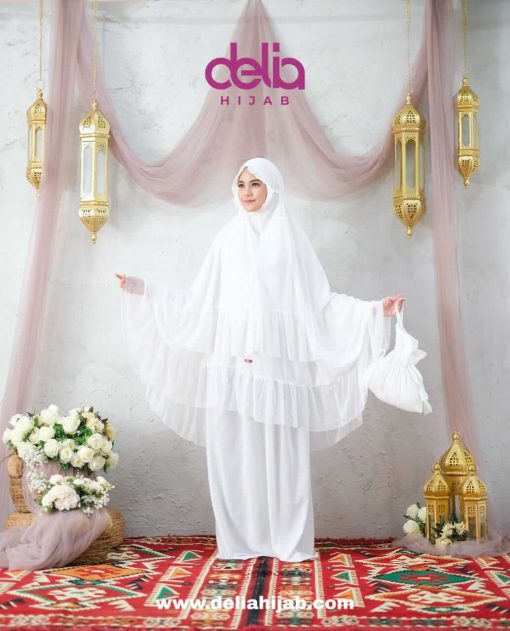 Mukena Sholat Polos Renda - Mukena London - Delia Hijab